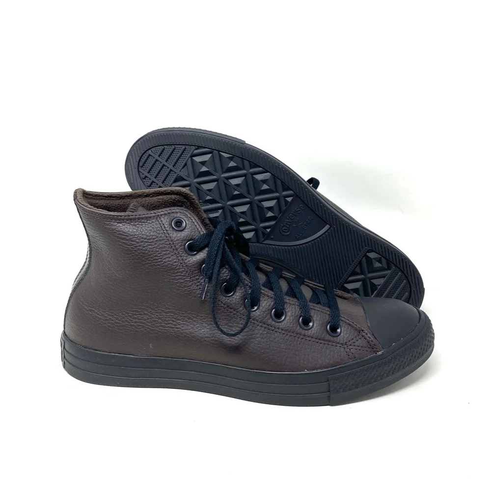 Converse Chuck Taylor Shoes High Top Leather Brown Men’s Size Sneakers 172012C - Picture 6 of 9